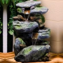 Rock Falls 22" Fountain with LED Light
