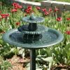 Garden Three-Tier Outdoor Bird Bath Water Fountain