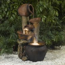 Five Clay Pots LED Fountain