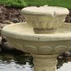 Pedestal Two Tier Solar-On-Demand Bird Bath Fountain