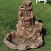 Stone Springs Lighted Outdoor Fountain