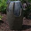 Bubbling Jar Solar-On-Demand Fountain with LED Light
