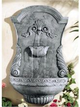 Classic Shell Outdoor Wall Fountain (Color: Antique Copper Finish)