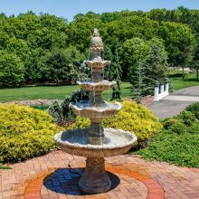 Keltner 4-Tier Fountain with Pineapple Finial (Color: E-Earth)
