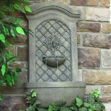 Leyland Leaf Rosette Garden Wall Fountain (Material: Light Gray)