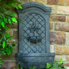Rosette Leaf Outdoor Wall/Floor Fountain (Material: Lead)